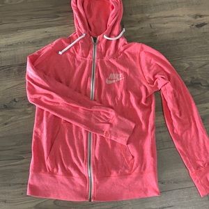 Nike Pink Zip Ip Hoodie, Medium